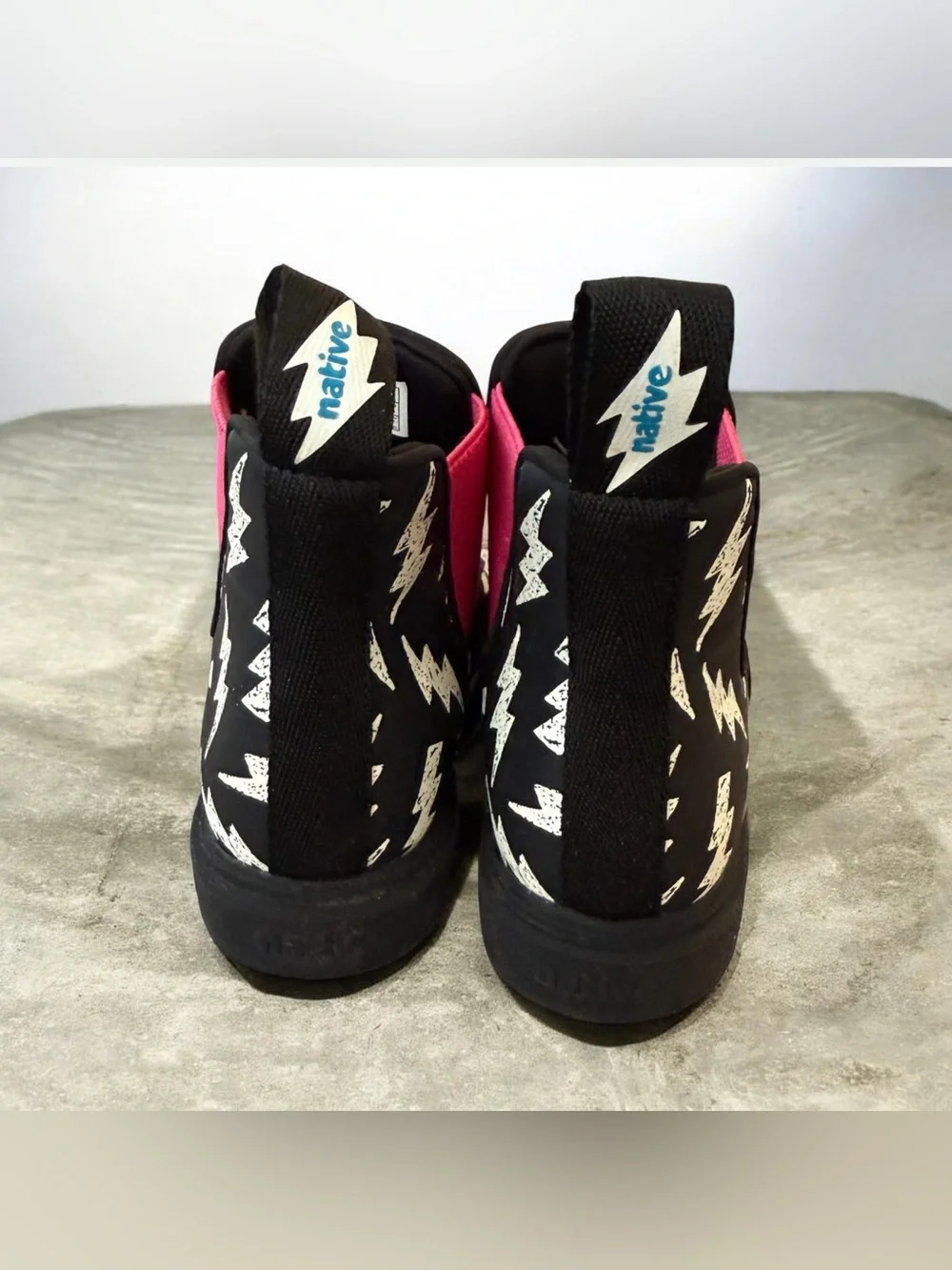 Native Kensington Treklite - Black Pink Girls Rain Boots Size C11